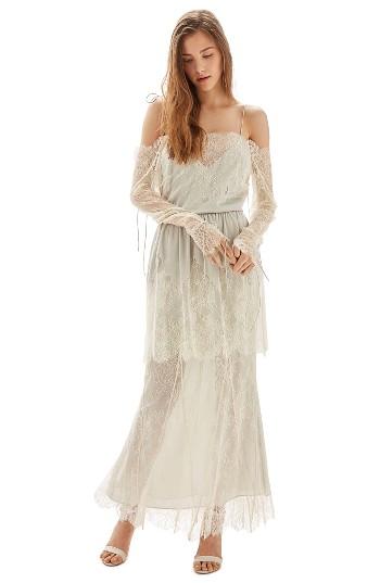 Hochzeit - Topshop Bride Bardot Lace Off the Shoulder Gown