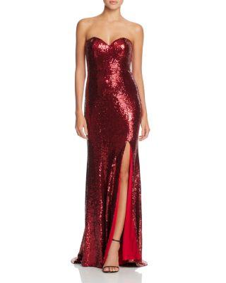 Wedding - Bariano Sequin Sweetheart Gown