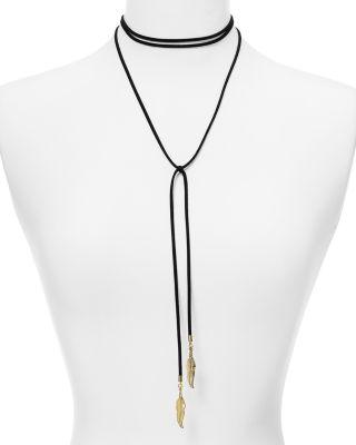 زفاف - AQUA Dallas Feather Choker Necklace, 12&#034; - 100% Exclusive