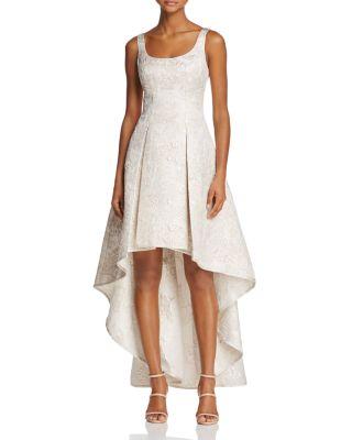 زفاف - AQUA Sleeveless Jacquard High/Low Dress - 100% Exclusive