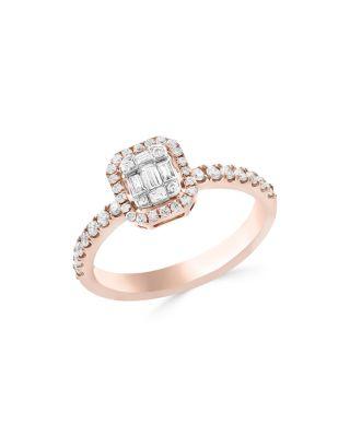 زفاف - Bloomingdale&#039;s Diamond Cluster Ring in 14K White and Rose Gold, .50 ct. t.w. - 100% Exclusive