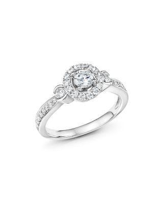 زفاف - Bloomingdale&#039;s Diamond Halo Engagement Ring in 14K White Gold, .75 ct. t.w.&nbsp;- 100% Exclusive