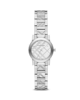 Hochzeit - Burberry Check Etched Bracelet Watch, 26mm