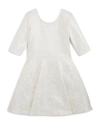 زفاف - Bloomie&#039;s Girls&#039; Flared Shimmer Dress - Little Kid - 100% Exclusive