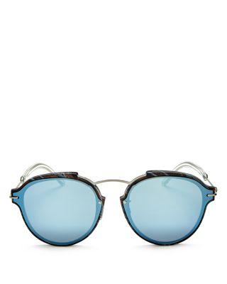 Свадьба - Dior Eclat Mirrored Round Sunglasses, 60mm