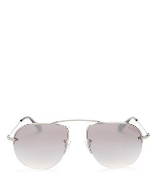 زفاف - Prada Mirrored Aviator Sunglasses, 57mm