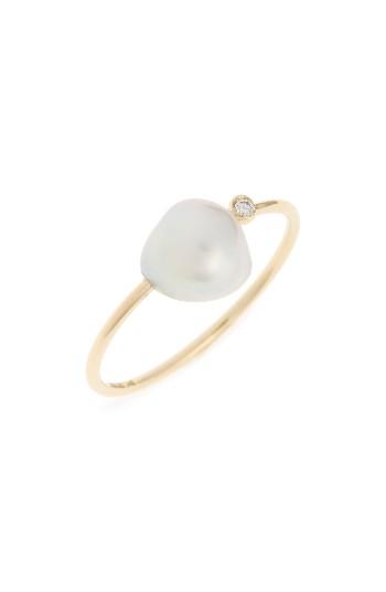 Mariage - Mizuki Sea of Beauty Diamond & Keshi Pearl Ring 