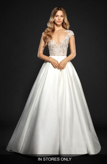 Wedding - Hayley Paige Chandler Floral Embroidered Illusion Ballgown (In Stores Only) 