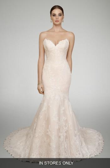 Wedding - Matthew Christopher Tyler Strapless Chantilly Lace Trumpet Gown (In Stores Only) 