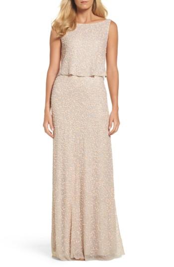 Wedding - Adrianna Papell Embellished Popover Gown 