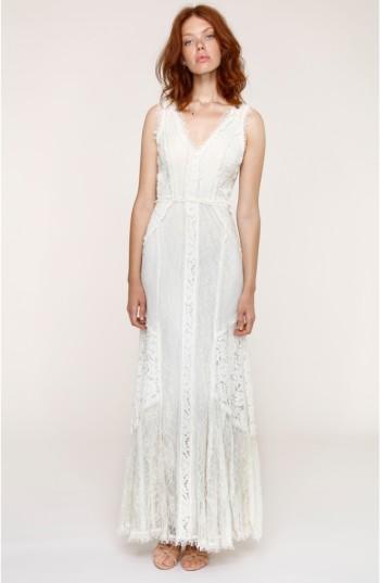 Mariage - Heartloom Felix Cutout Back Lace Fit & Flare Dress 