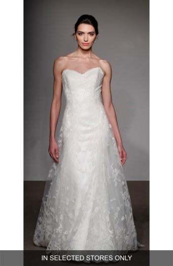 Hochzeit - Anna Maier Couture Liliane Strapless Lace Gown (In Selected Stores Only) 