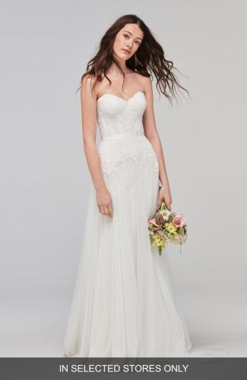 Свадьба - Willowby Lupine Strapless Chantilly Lace & Net Gown (In Selected Stores Only) 