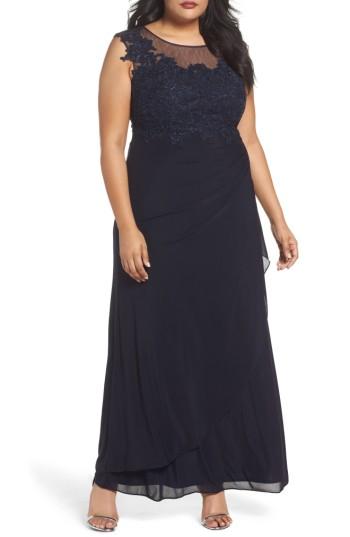 Wedding - DECODE 1.8 Sequin Embroidered A-Line Gown (Plus Size) 