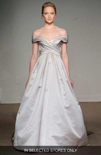 Hochzeit - Anna Maier Couture Elizabeth Off the Shoulder Silk Gown (In Selected Stores Only) 