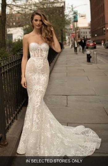 Mariage - Berta Strapless Lace Trumpet Gown (In Selected Stores Only) 