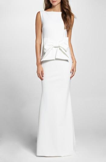 Hochzeit - Chiara Boni la Petite Robe Bow Detail Sleeveless Gown