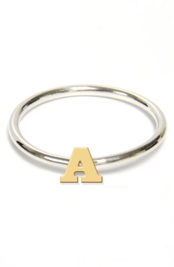 Mariage - Jane Basch Two-Tone Initial Ring