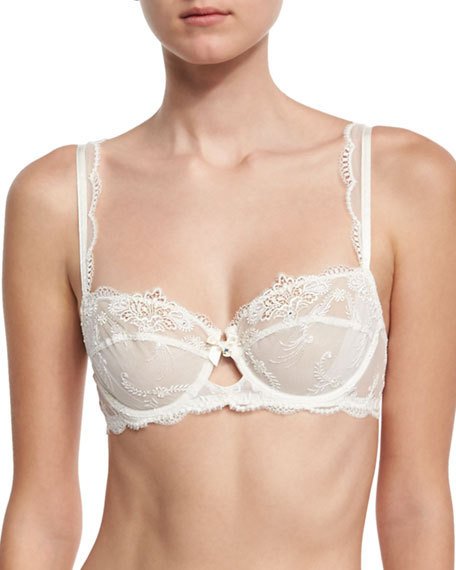 Mariage - Orchid Paradis Lace Demi Bra, Ivory