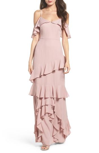 Mariage - WAYF Danielle Off the Shoulder Tiered Crepe Dress 