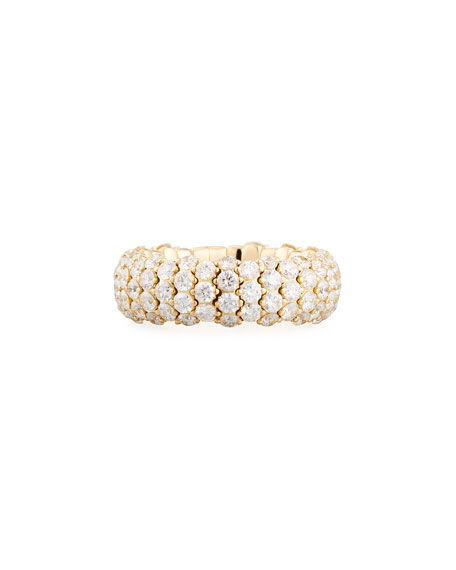 زفاف - Stretchable Diamond Band Ring in 18K Yellow Gold