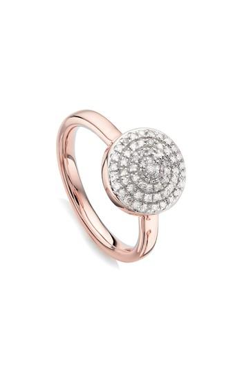Hochzeit - Monica Vinader Fiji Large Diamond Button Stack Ring 