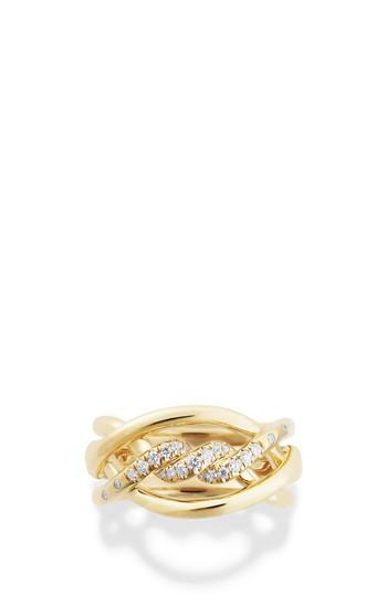 Mariage - David Yurman Continuance Ring with Diamonds in 18K Gold, 11.5mm 