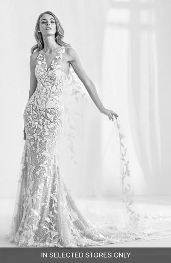Wedding - Atelier Pronovias Ramses Illusion Lace Mermaid Gown with Cape 