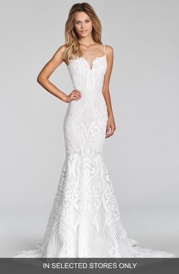 Mariage - Blush by Hayley Paige West Embellished Trumpet Gown 