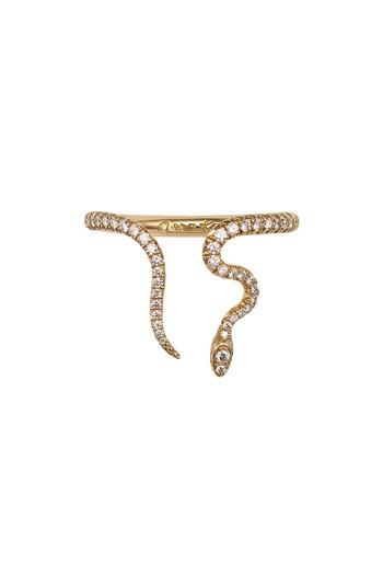 Hochzeit - Nora Kogan Alexandra Diamond Open Snake Ring 