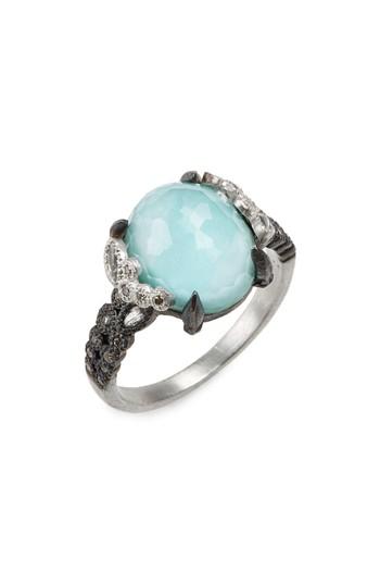 زفاف - Armenta New World Crivelli Turquoise & Diamond Ring 
