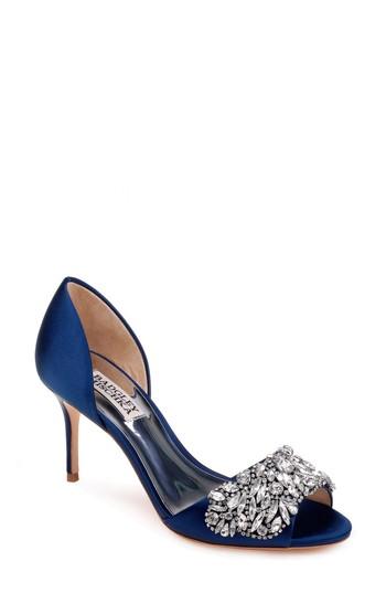 Hochzeit - Badgley Mischka Hansen Crystal Embellished Sandal (Women) 