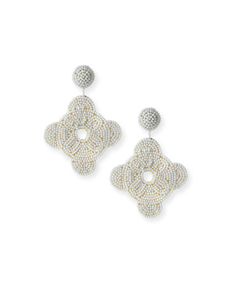Свадьба - Geometric Seed-Bead Earrings