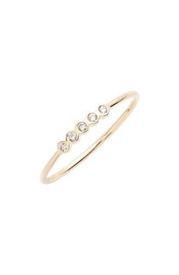 Hochzeit - Zoë Chicco 5-Diamond Bezel Stock Ring 
