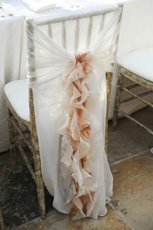 Wedding - Ruffled Wedding Chair Covers and Sashes 
