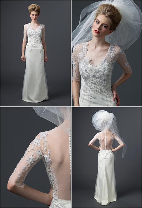 زفاف - ثوب الزفاف بأكمام بواسطة نوري السرح