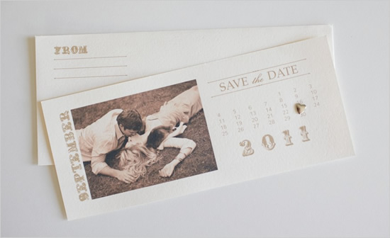 Wedding - Free Vintage Save The Date Calendar