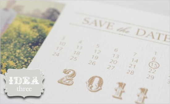 Wedding - Free Vintage Save The Date Calendar