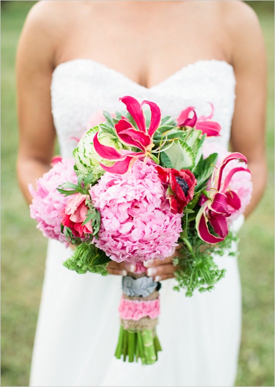 Mariage - Bouquet de mariée rose