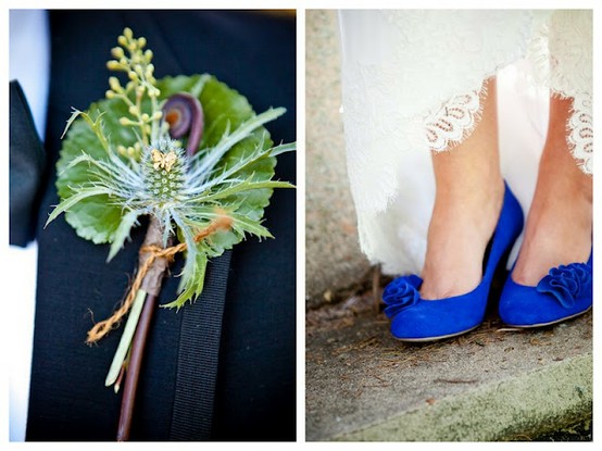 Mariage - Chaussures de mariage bleu