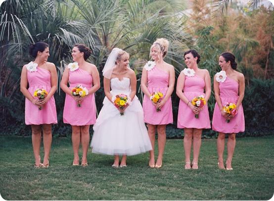 Mariage - Demoiselles d'honneur robes roses »