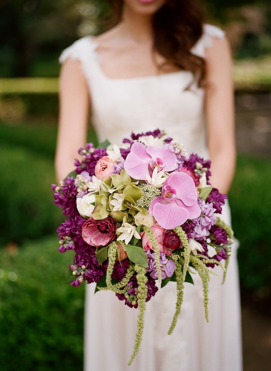 Wedding - Luscious and Bountiful Purple Bouquets