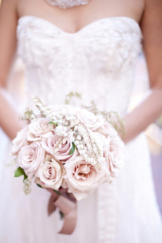 Wedding - Compact Bridal Bouquet  ♥  Elegant Blush Wedding Bouquet