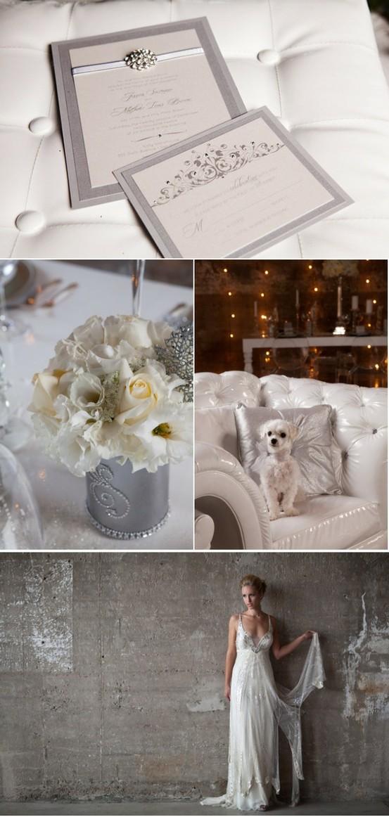 زفاف - لوحات الفضة الزفاف اللون