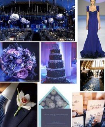 Mariage - Couleur Marine bleue de mariage Palettes