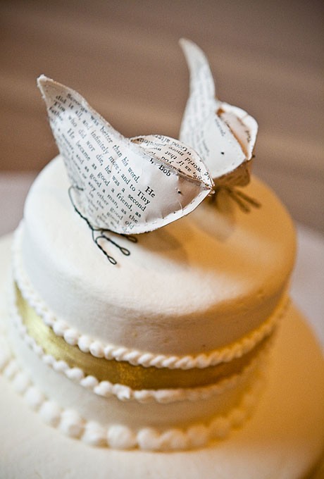 Mariage - Rustic Wedding Cake Topper Oiseaux