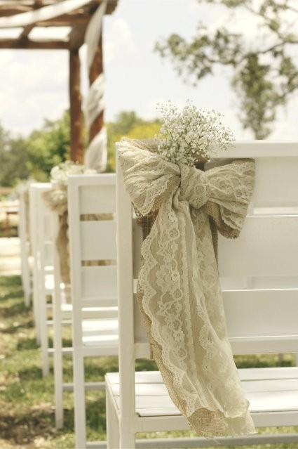 image of Ceremony Decorations ♥ Wedding Chair Decorations and Ideas