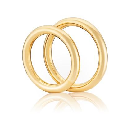 Свадьба - Классические свадебные кольца желтого золота ♥ Великолепная обручальное кольцо
