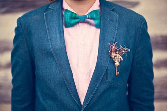 Wedding - Vintage Boutonniere  for Groom 