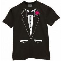 wedding photo - Bachelor Party Ideas ♥ Black Tuxedo Wedding Bachelor Party T-Shirt